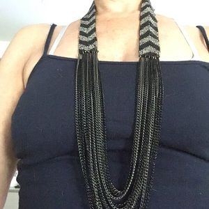 Black and silver necklace